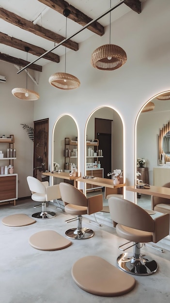 Photo a highquality beauty salon with a modern design