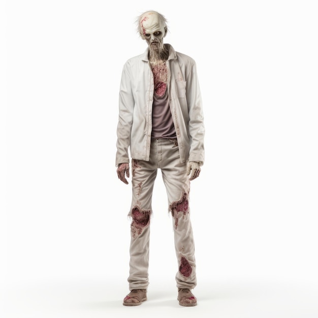 Photo highquality fashion 3d zombie berliner weisse white background full body