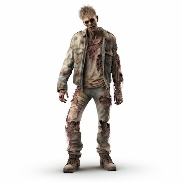 Highquality Fashion 3d Zombie English Bitter Full Body White Background