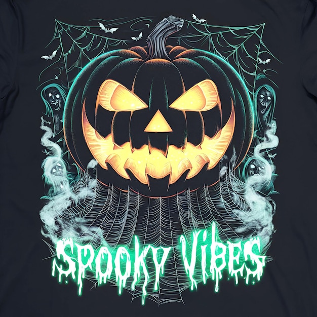 Photo highquality halloween tshirt design ai generated