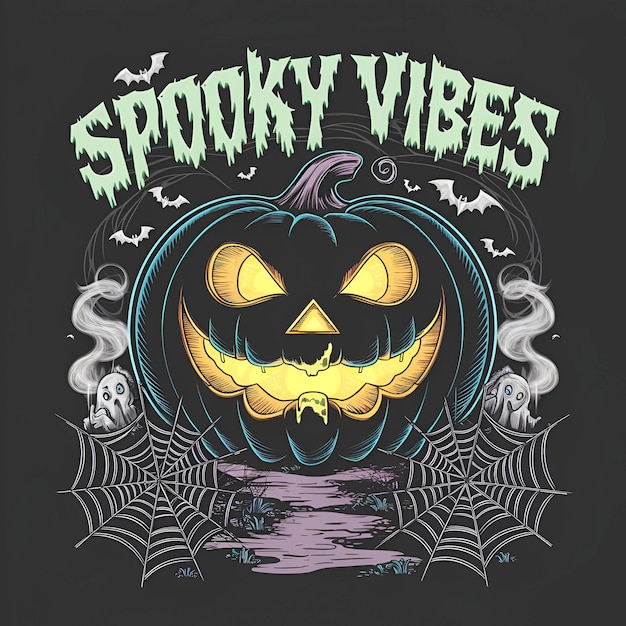 Photo highquality halloween tshirt design ai generated