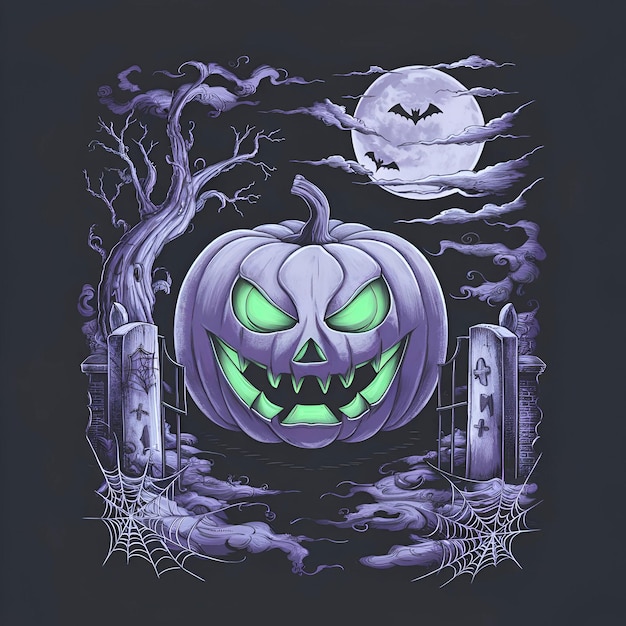 Photo highquality halloween tshirt design ai generated