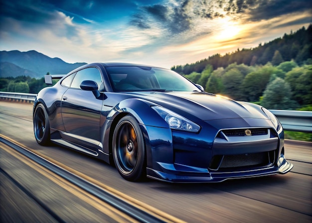 Highquality HD image of Japanese race car Nissan GTR