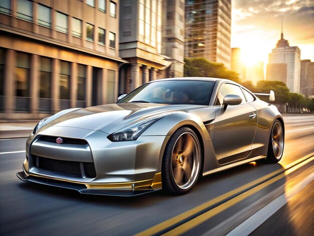 Highquality HD image of Japanese race car Nissan GTR