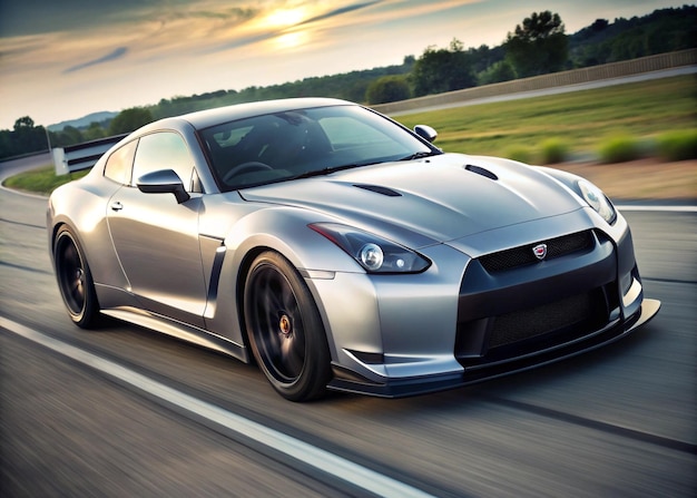 Highquality HD image of Japanese race car Nissan GTR