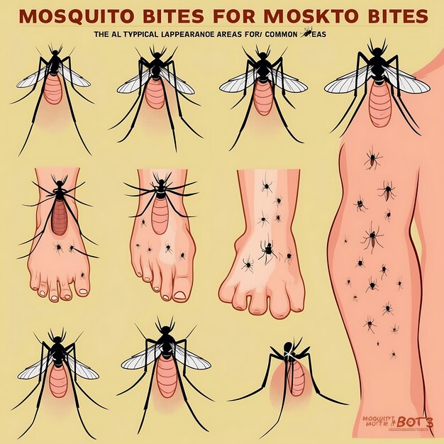 Photo highquality mosquito bite photos for health and education