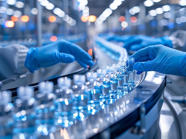 HighQuality Photograph of a Production Line in a Factory