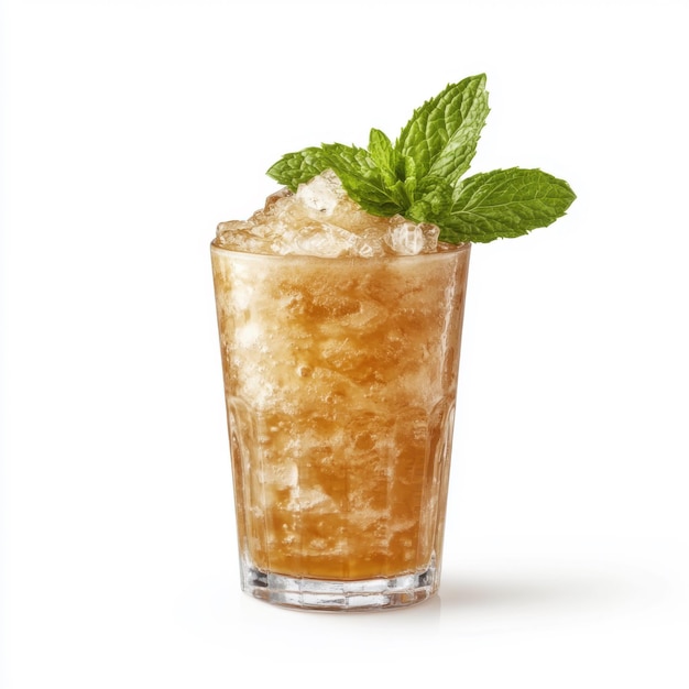 Highquality realistic UHD photo of Mint Julep on white background