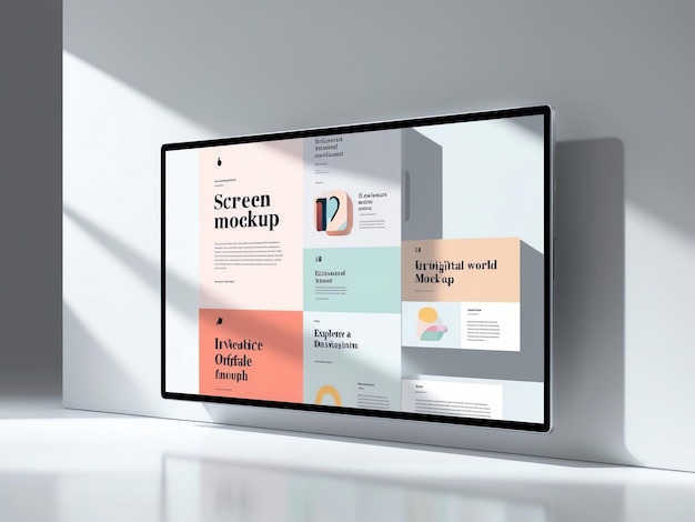 Photo highquality screen mockup for device displays