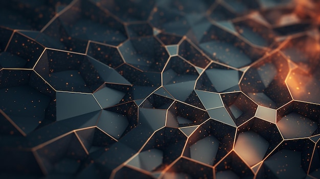 Photo highres fractalinspired geometric background with organic textures and lighting