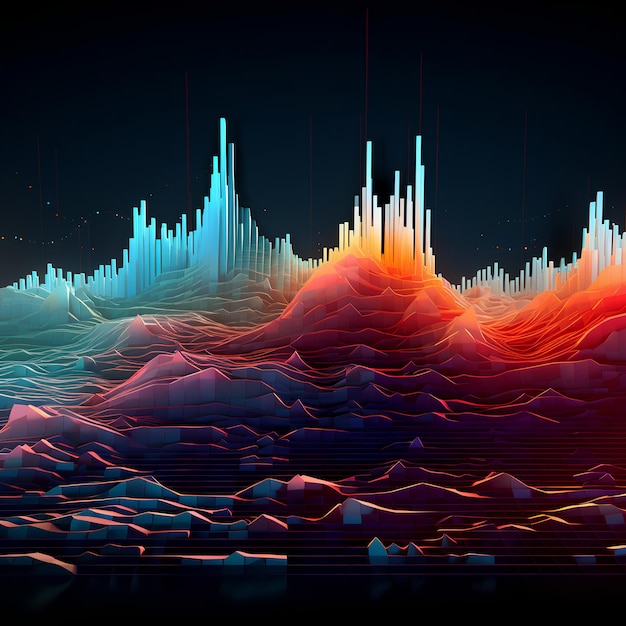 A HighResolution 3D Rendering of an Audio Impulse Visualized