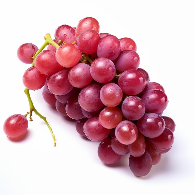 HighResolution Grapes on White Background No Reflection