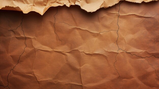 Highresolution image of crinkled brown paper offering rich texture