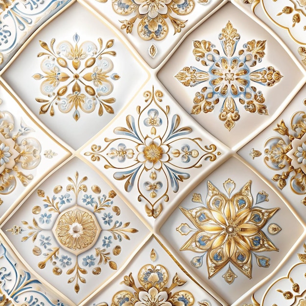 HighResolution Images of Intricate Thai Ceramic Patterns and Textures for Cultural and Artistic