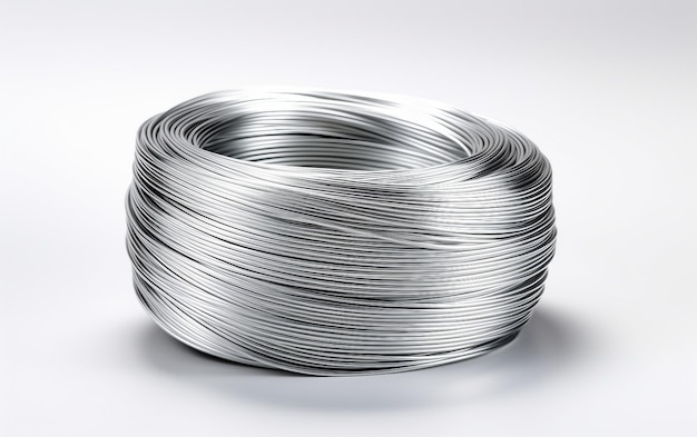 HighResolution Steel Wire On White Background