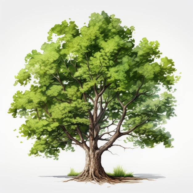 Highresolution Watercolor Elm Tree Clipart With Hdr Effect