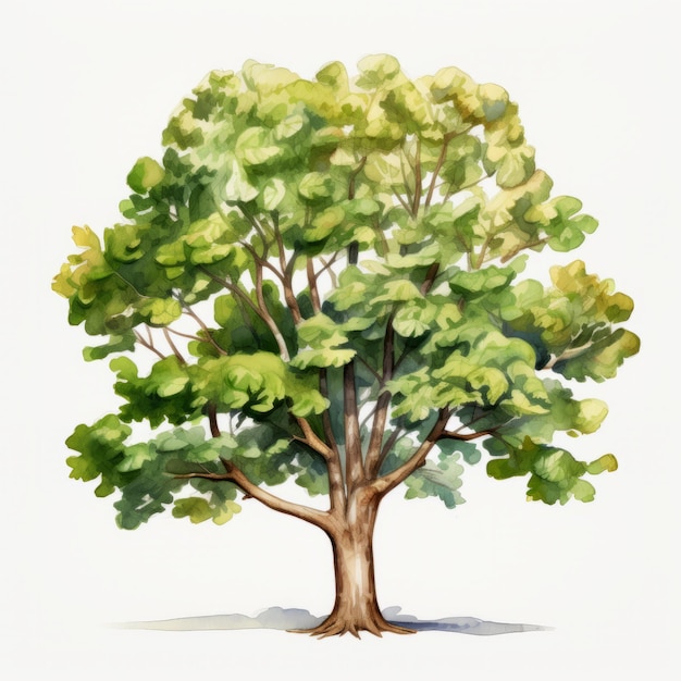 Highresolution Watercolor Sycamore Clipart With Hdr Effect