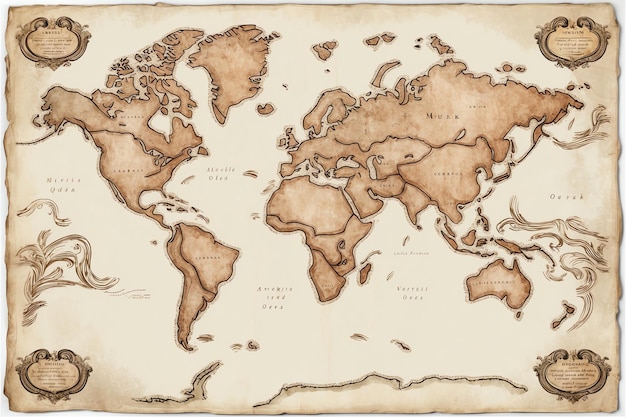 Photo highresolution world map for global exploration