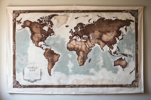 Photo highresolution world map for global exploration