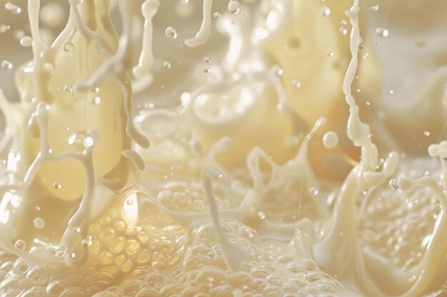 Highspeed photograph capturing the dynamic motion of milk splashes with beautiful detail