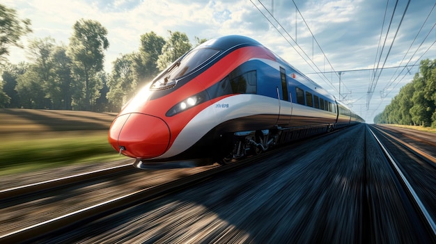 Photo highspeed train in motion