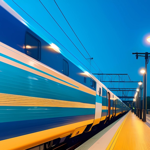 Highspeed train travel journey photo illustration background