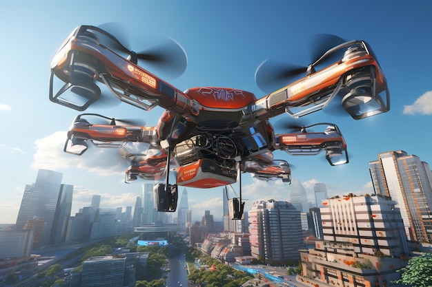 HighTech_Drone_Delivery_Modern_Cityscape