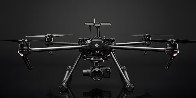 Photo hightech drone with camera attachment