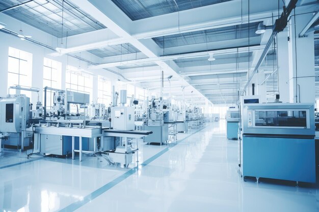 HighTech Industrial Manufacturing Plant Interior