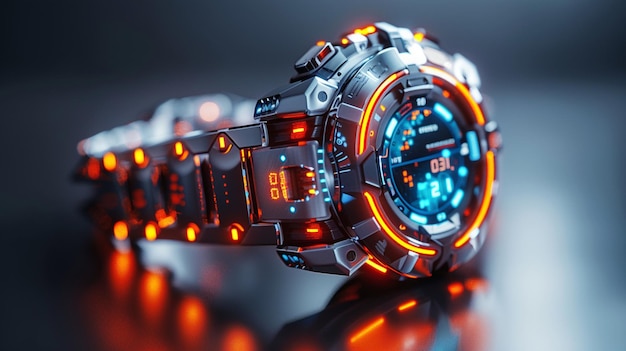 Photo hightech led smartwatch