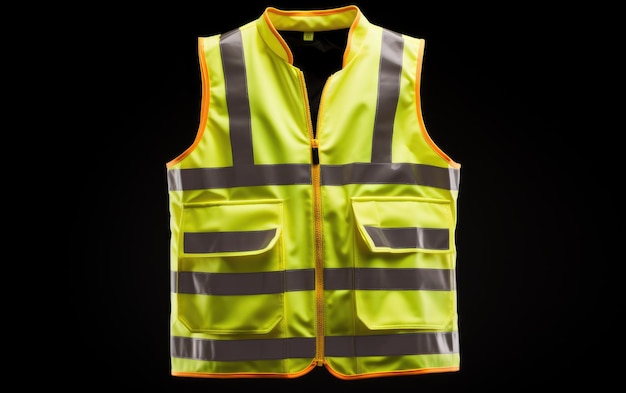 HighVisibility Vest Road Work On White Background