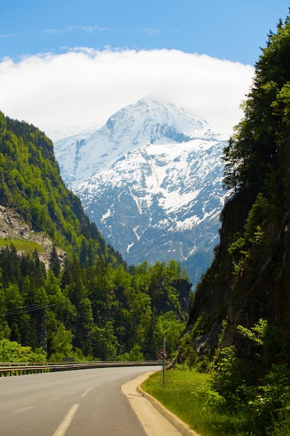 Highway in the mountains of France