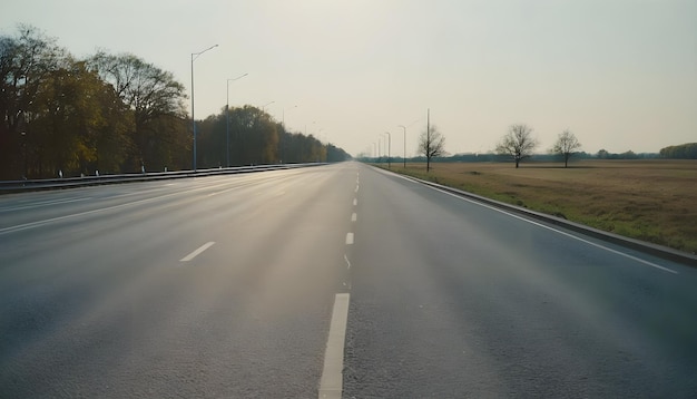 Photo highway road ground and sky sunrise view background