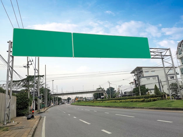 Highway road sign in Thailand