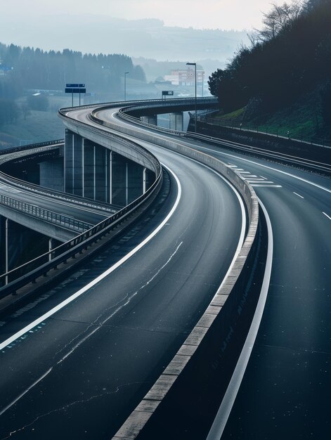 Photo a highway with a sign that says  exit  on it