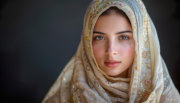 hijab beauty HD 8K wallpaper Stock Photographic Image