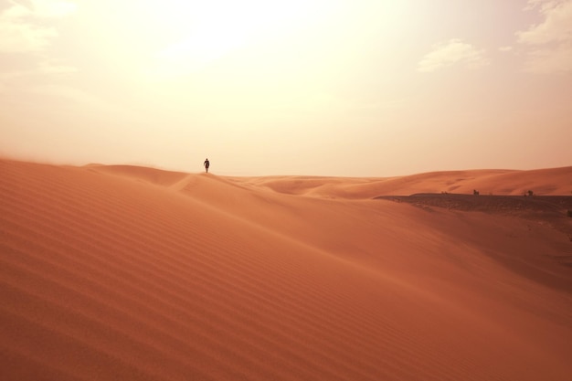 Hike in desert