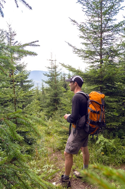 Hiker in the mountains