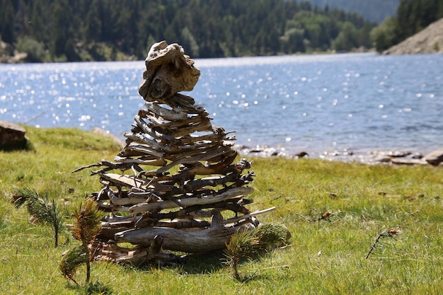 Hiking route, estany llong, alta ribagorza, lleida.