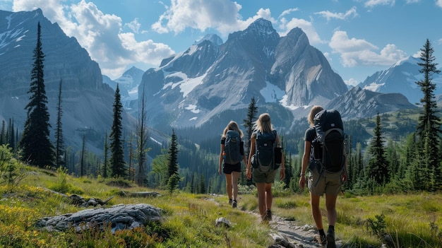 Hiking Through a Mountainous Landscape