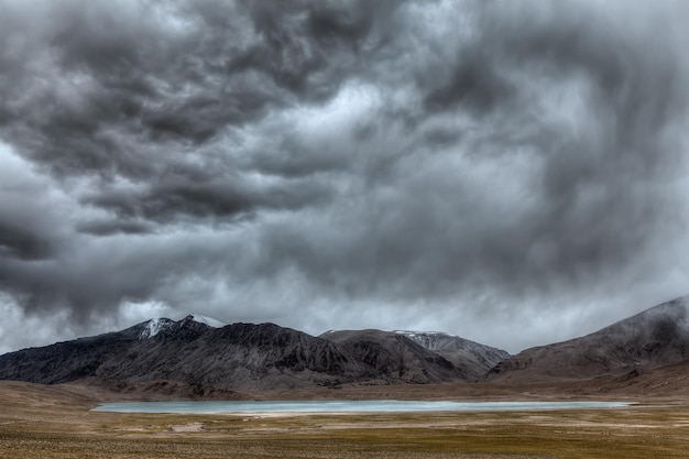 Himalayan lake Kyagar Tso Ladakh India