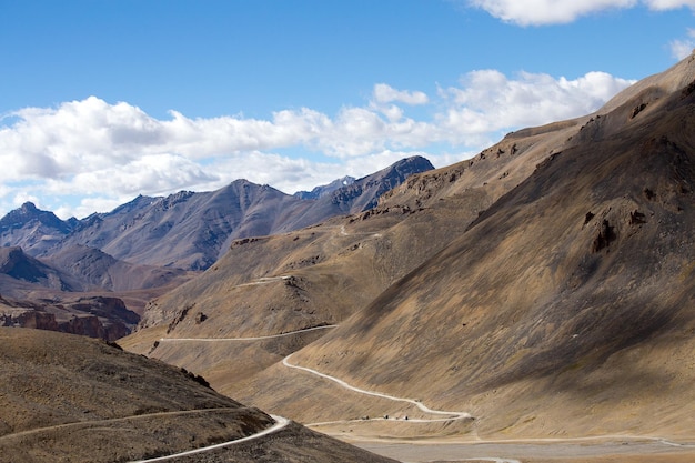 Himalayan landscape in Himalayas along ManaliLeh highway Himachal Pradesh India