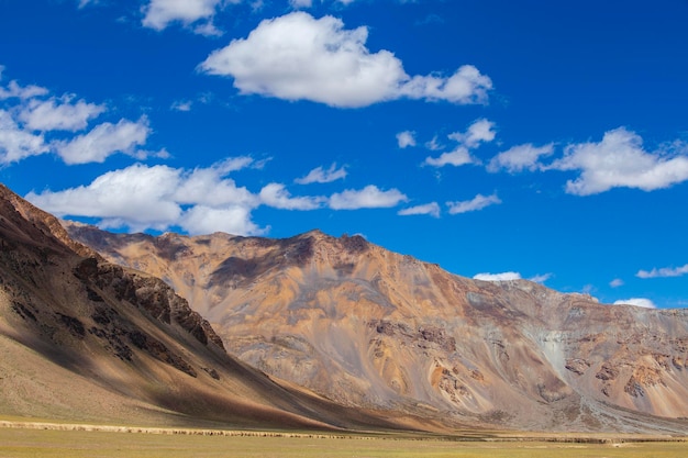 Himalayan mountain landscape along Leh to Manali highway Majestic rocky mountains in Indian Himalayas India