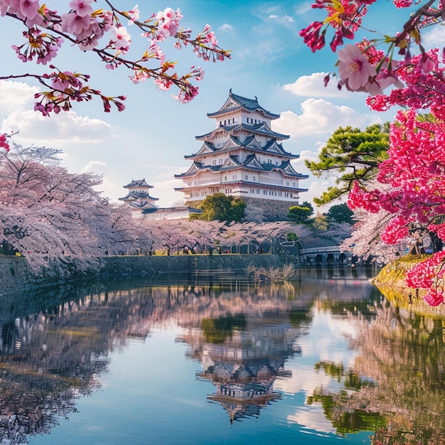 Himeji Japan at Himeji Castle in spring