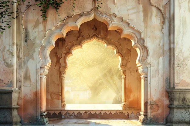 Hindu arch background concept indian background theme