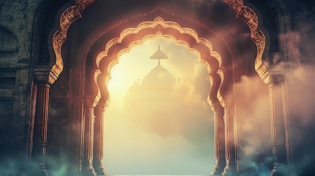 Hindu arch background concept indian background theme