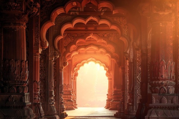 Hindu arch background concept indian background theme