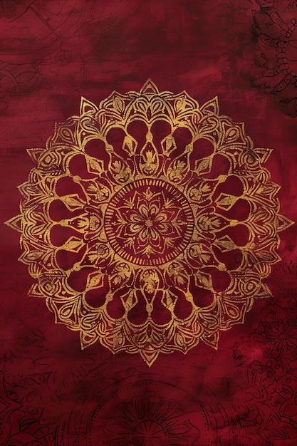 hindu Burgundy background with vintage gold pattern indian background theme