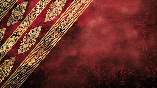 hindu Burgundy background with vintage gold pattern indian background theme