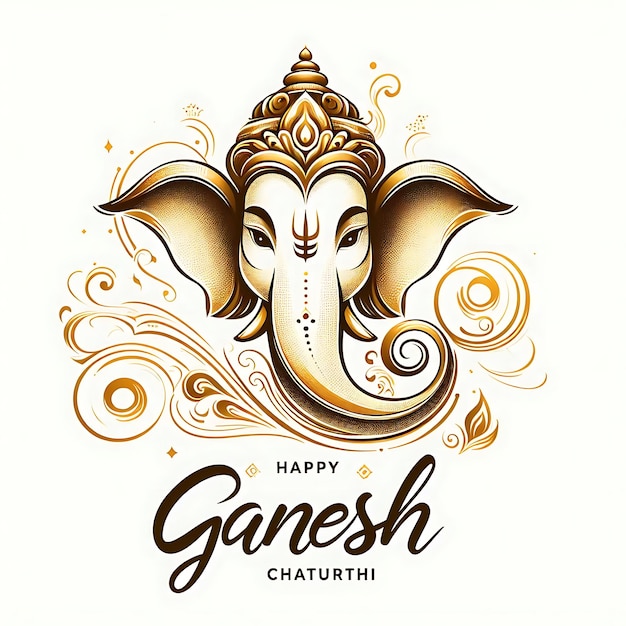 Photo hindu god ganesha design for ganesh chaturthi